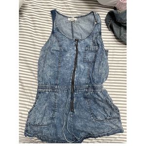 Forever 21 Acid Wash Denim Romper